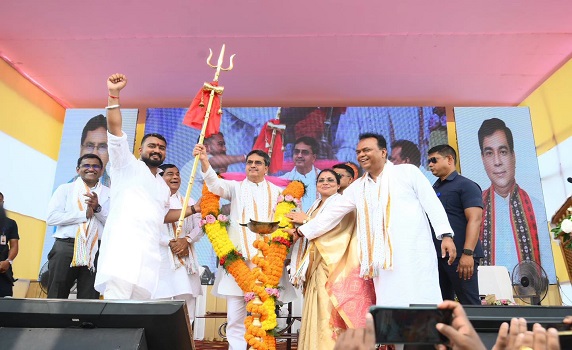 Chief Minister Dr. Manik Saha attends inauguration of AMC ward office at Pratapgarh.